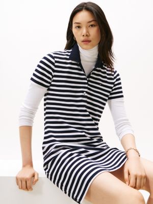 blue and white polo dress 525 Women's Sabine Striped Polo Dress, Size Small, Yellow/Mustard