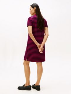 Slim Fit Stripe Polo Dress — Italian Wine 4