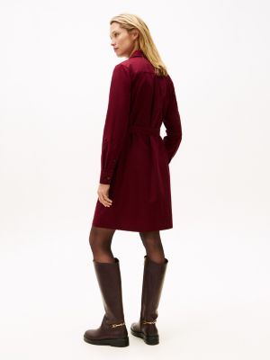maroon long sleeve t shirt dress Burgundy T-Shirt Dress