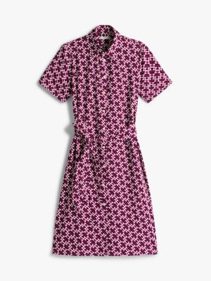 Monogram Print Belted Shirtdress | Tommy Hilfiger