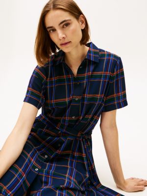 Plaid Georgette Belted Shirtdress | Tommy Hilfiger