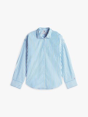 Женские рубашки Tommy Hilfiger Relaxed Stripe Poplin Shirt — фото 5