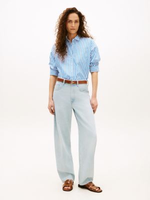Женские рубашки Tommy Hilfiger Relaxed Stripe Poplin Shirt — фото 3