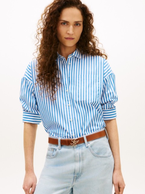 Женские рубашки Tommy Hilfiger Relaxed Stripe Poplin Shirt