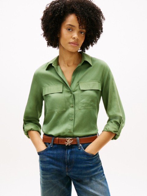 Женские рубашки Tommy Hilfiger Lightweight Utility Shirt