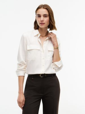 Lightweight Utility Shirt, Ivory Silk
