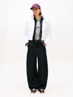 Cropped Puffer Jacket — Optic White 3