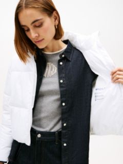 Cropped Puffer Jacket — Optic White 4