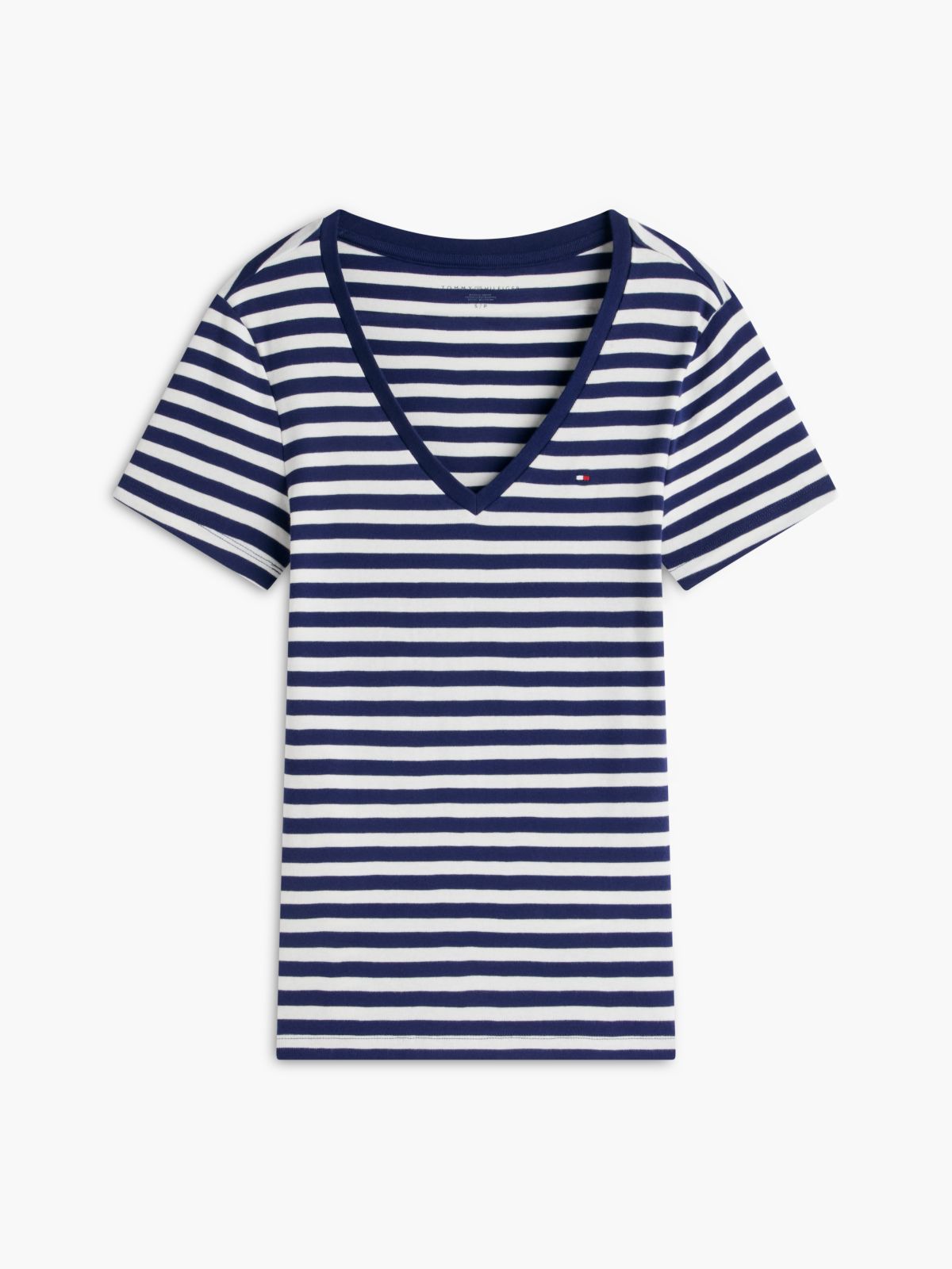 V-Neck Striped Favorite T-Shirt — Preppy Navy