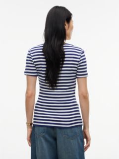 V-Neck Striped Favorite T-Shirt — Preppy Navy 4