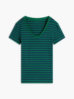 V-Neck Striped Favorite T-Shirt — Nouveau Green 5