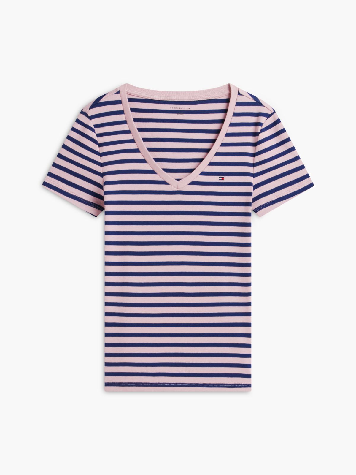 V-Neck Striped Favorite T-Shirt — Mystic Orchid