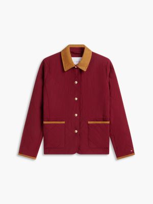 Женская куртка Tommy Hilfiger Quilted, цвет: Бордовый — фото 5