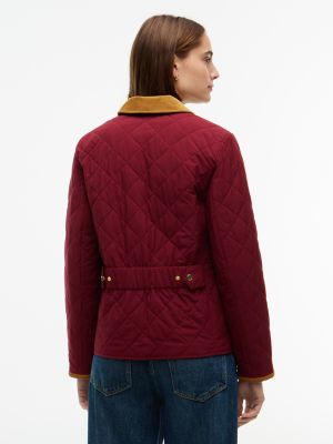 Женская куртка Tommy Hilfiger Quilted, цвет: Бордовый — фото 4