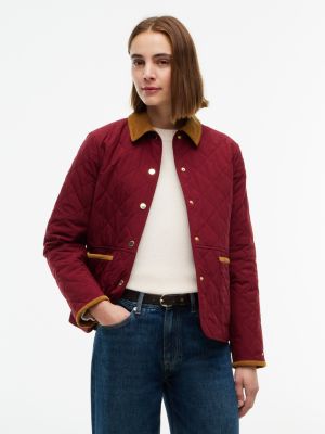 Quilted Jacket, Burgundy