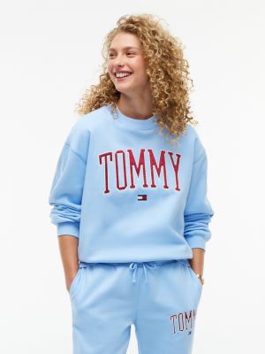 Varsity Tommy Logo Crewneck Sweatshirt, Vessel Blue