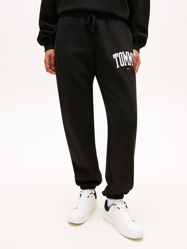 Varsity Tommy Logo Sweatpant — Black