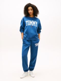 Varsity Tommy Logo Sweatpant — Fossil Blue 2
