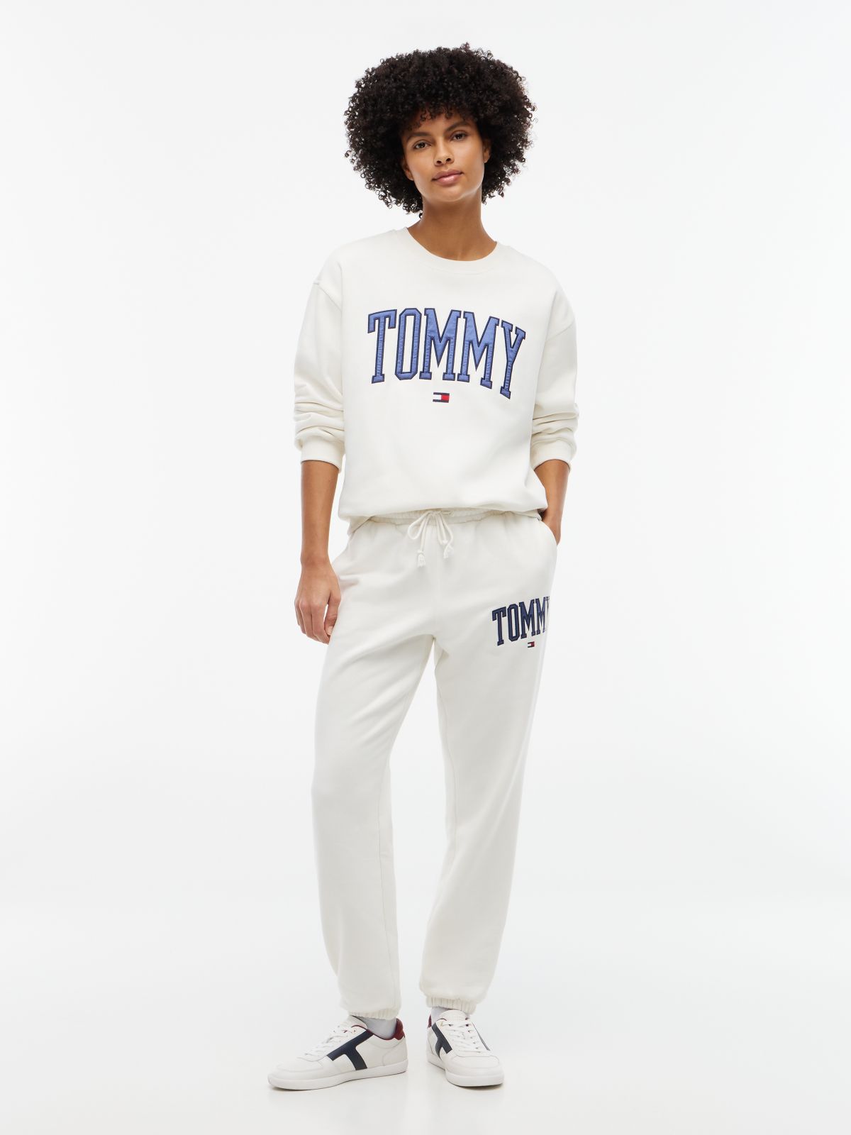 Varsity Tommy Logo Sweatpant — Ivory