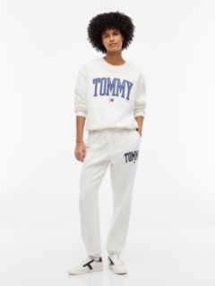 Varsity Tommy Logo Sweatpant — Ivory 2