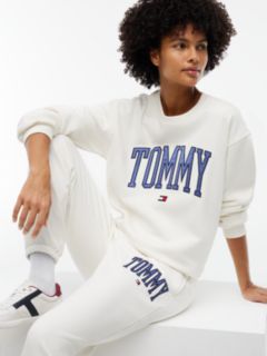 Varsity Tommy Logo Sweatpant — Ivory 3