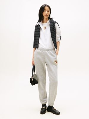 Crest Logo Fleece Sweatpant, Grey