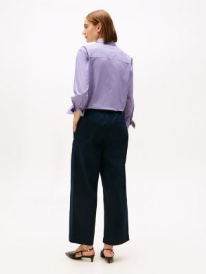Herringbone Twill Wide-Leg Pant | Tommy Hilfiger USA