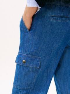 Belted Cargo Jogger — Dark Chambray 3