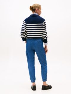 Belted Cargo Jogger — Dark Chambray 4