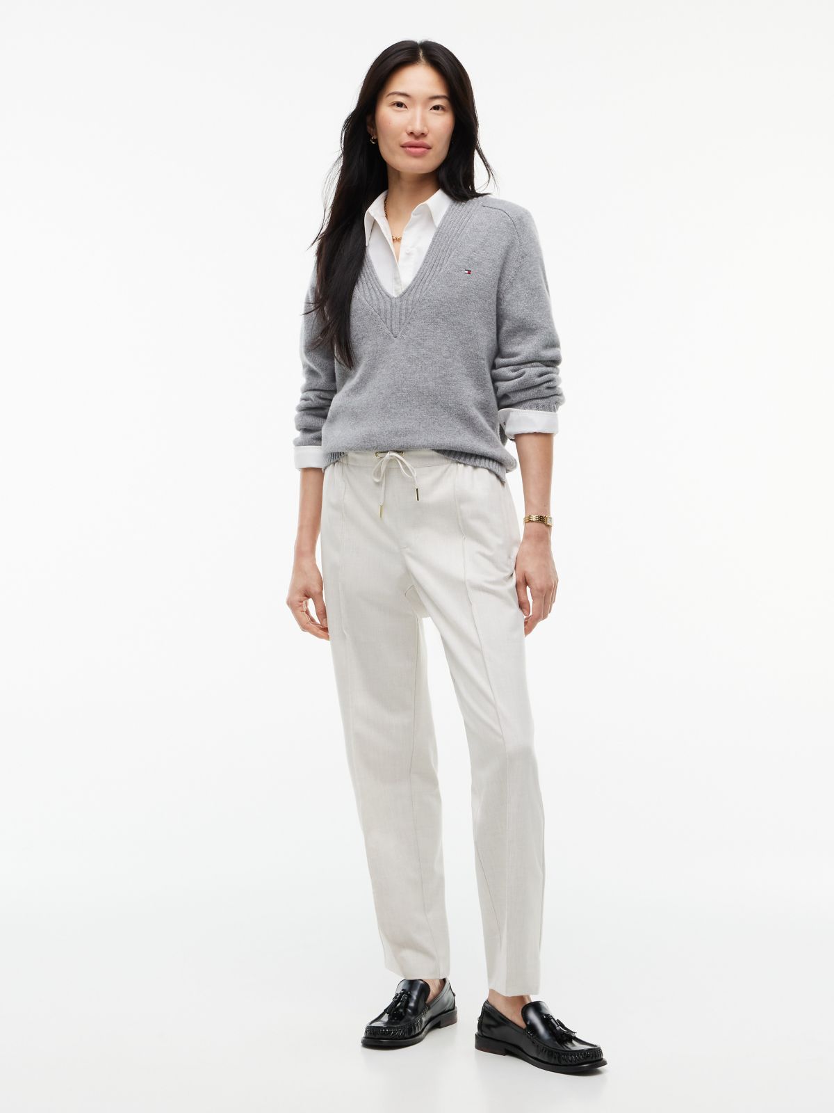 Tapered Drawstring Jogger Pant — Newsprint