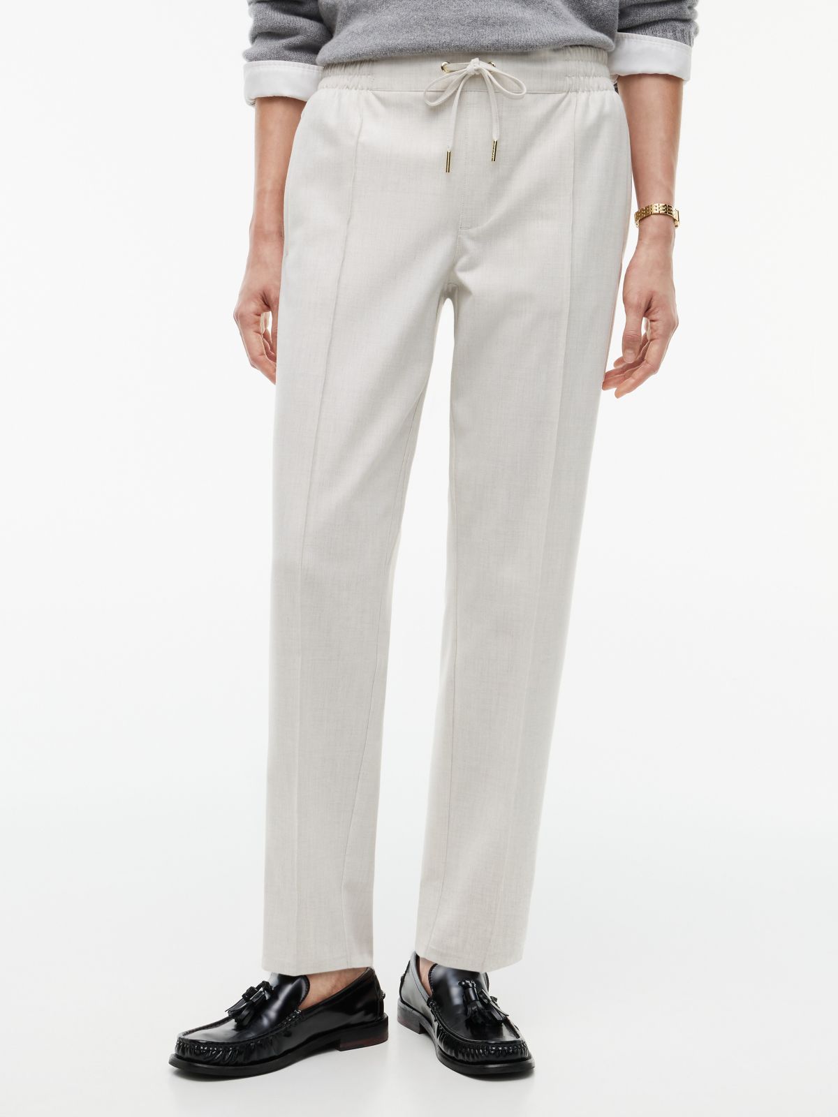 Tapered Drawstring Jogger Pant — Newsprint