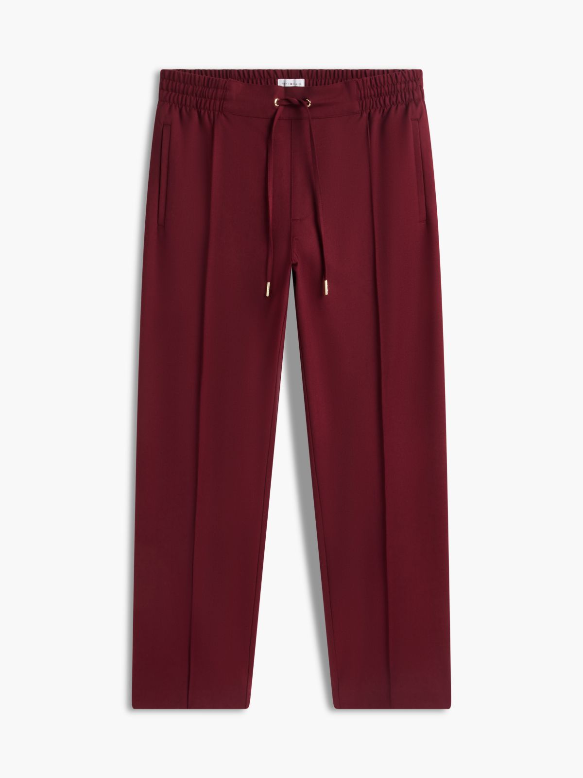Tapered Drawstring Jogger Pant — Dark Red Header