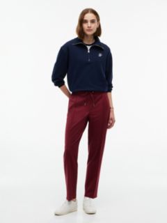 Tapered Drawstring Jogger Pant — Dark Red Header 2