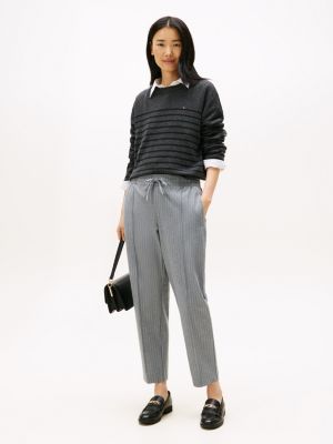 Tapered Drawstring Pant, Light Grey Heather