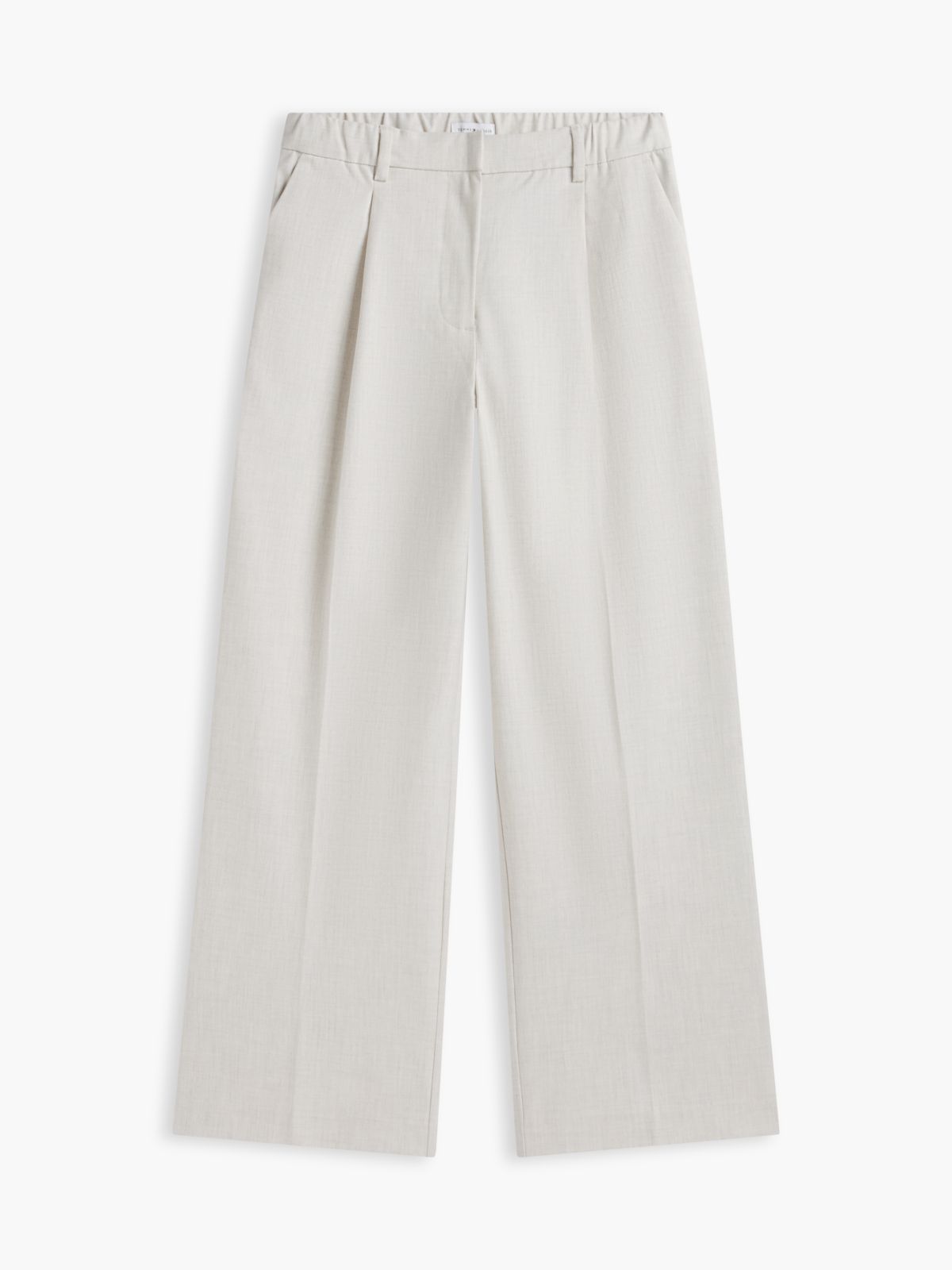 Stretch-Waist Wide Leg Pant — White