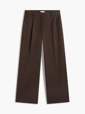 Женские брюки Tommy Hilfiger Stretch-Waist Wide Leg Pant, цвет: Коричневый меланжевый — фото 5