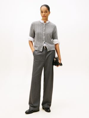 Short-Sleeve Cable Knit Cardigan | Tommy Hilfiger Canada