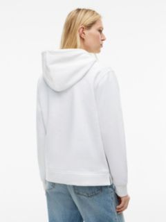 Tommy Logo Fleece Hoodie — Optic White 4