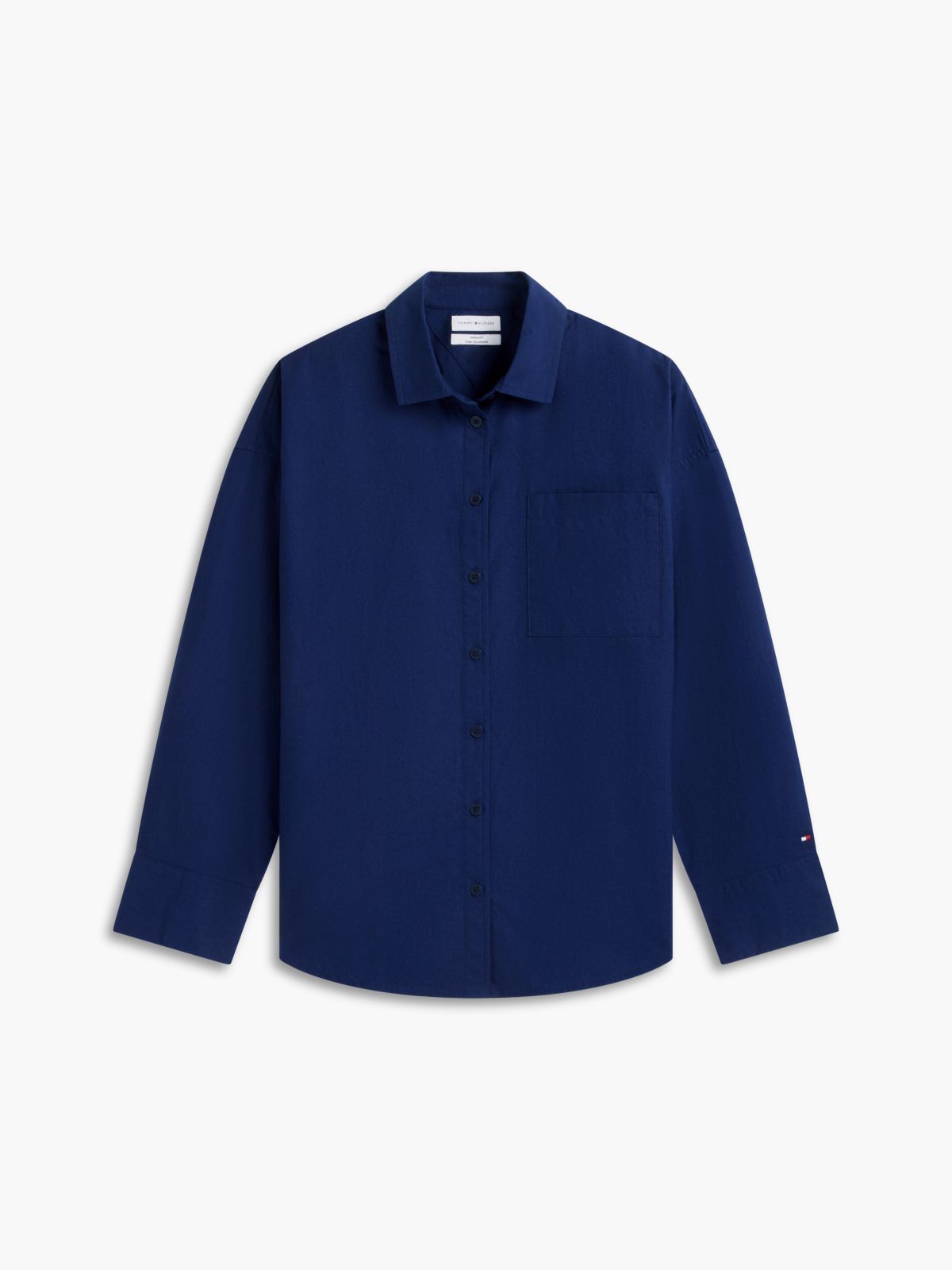 Relaxed Fit Cotton Shirt — Preppy Navy