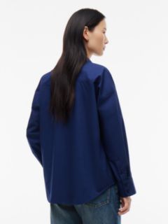 Relaxed Fit Cotton Shirt — Preppy Navy 4