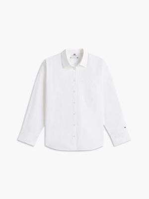 Женские рубашки Tommy Hilfiger Relaxed Fit Cotton Shirt — фото 5
