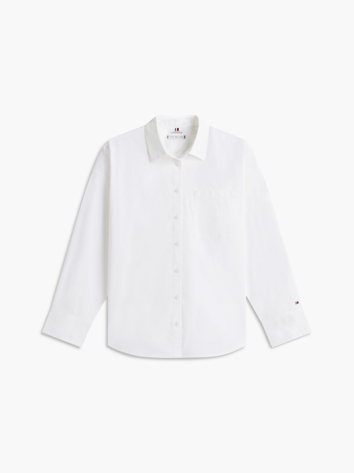 Relaxed Fit Cotton Shirt — Optic White