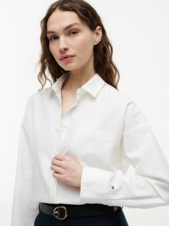 Relaxed Fit Cotton Shirt — Optic White 3