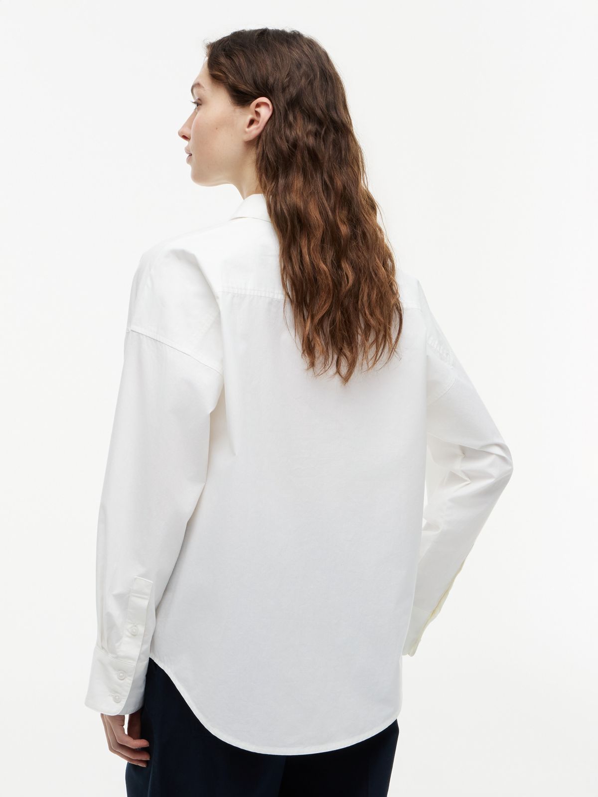 Relaxed Fit Cotton Shirt — Optic White