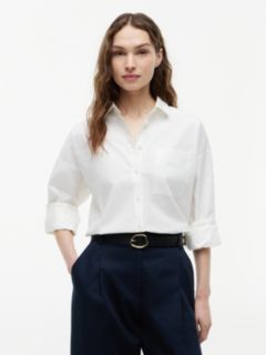 Relaxed Fit Cotton Shirt — Optic White 1