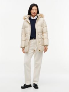 Hooded Puffer Coat — Classic Beige 2