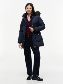 Hooded Puffer Coat — Navy Blue 2