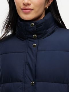 Hooded Puffer Coat — Navy Blue 5