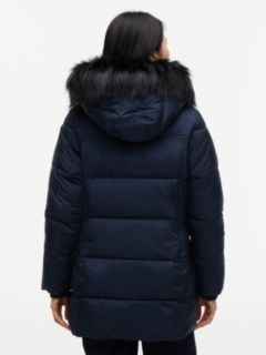 Hooded Puffer Coat — Navy Blue 6