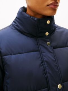 Hooded Puffer Coat — Navy Blue 7